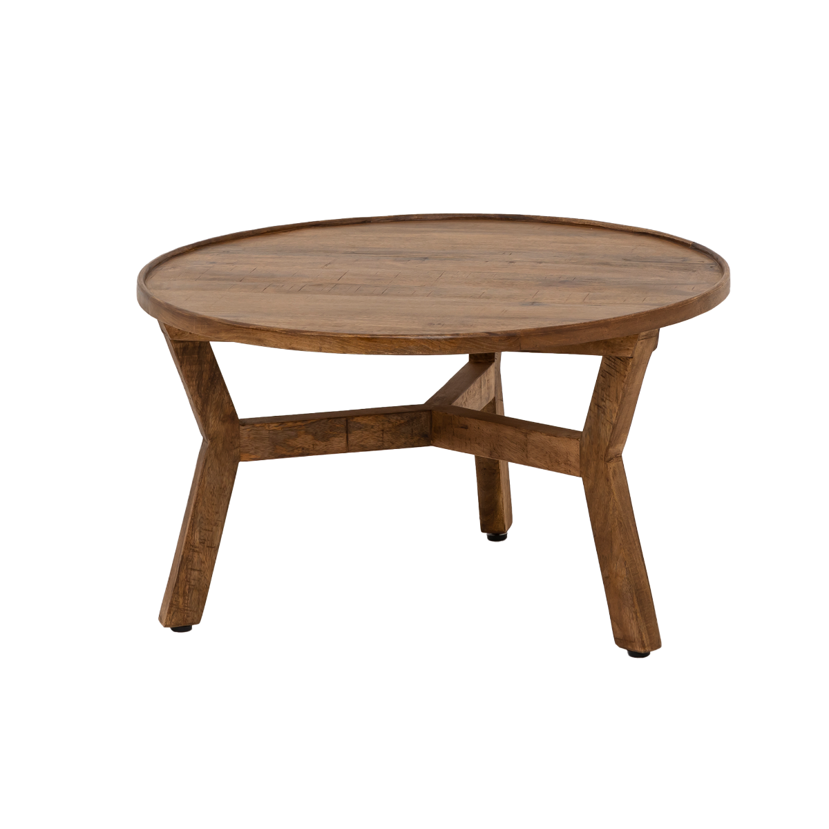 Table basse ronde en bois de manguier Elara 