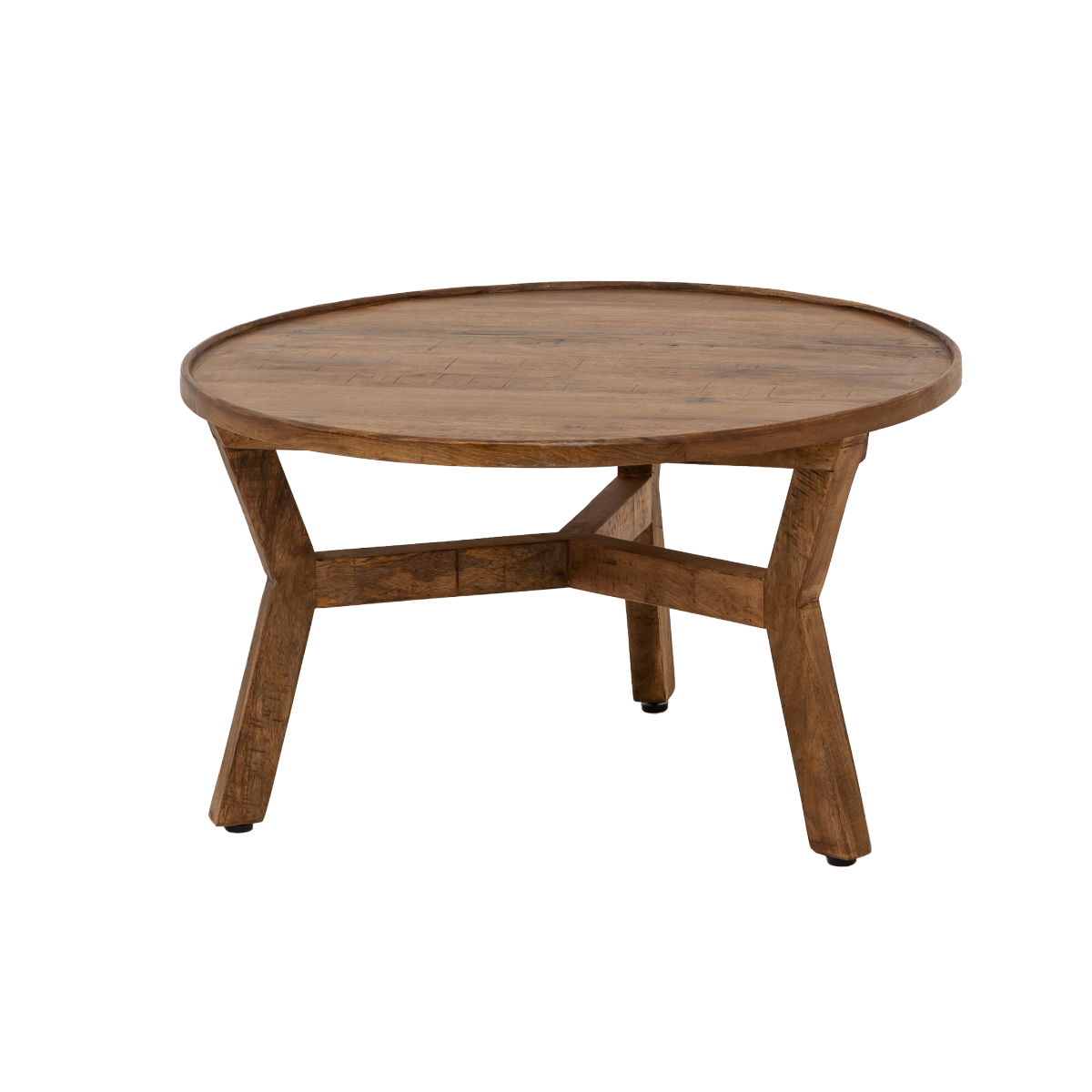 Table basse ronde en bois de manguier Elara