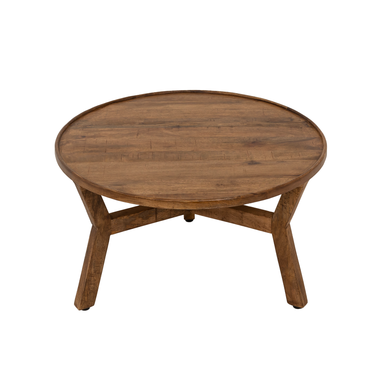 Table basse ronde en bois de manguier Elara