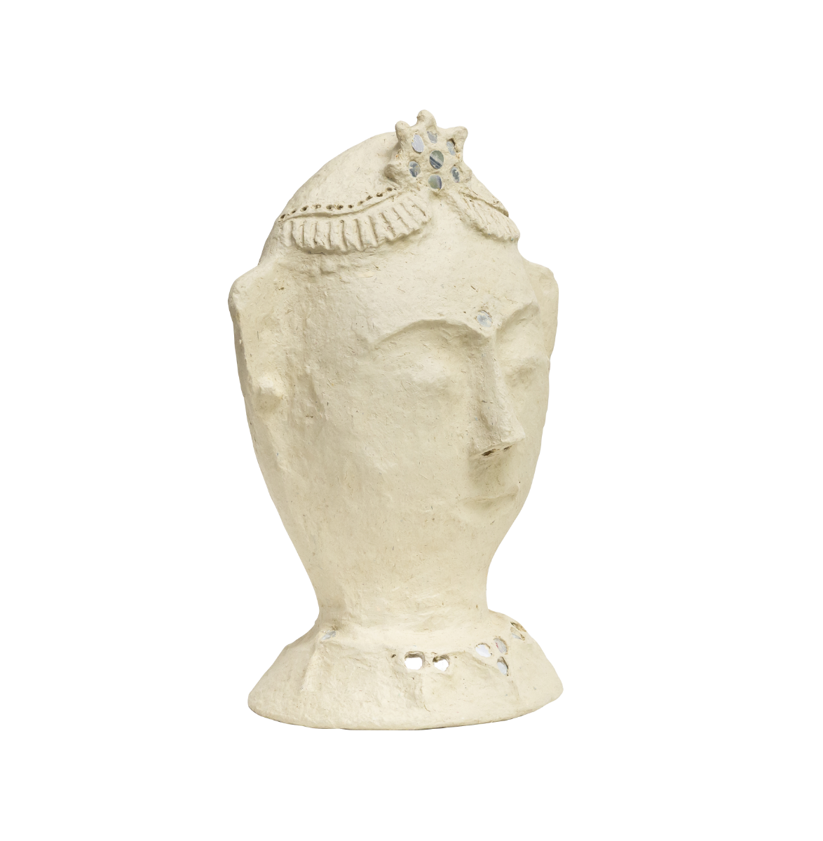 Sculpture buste femme en papier mâché Ambroise