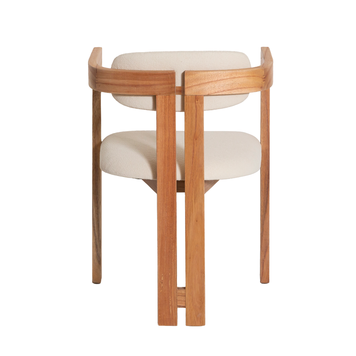 Chaise en bois de mindy et tissu bouclette Suzie (lot de 2)