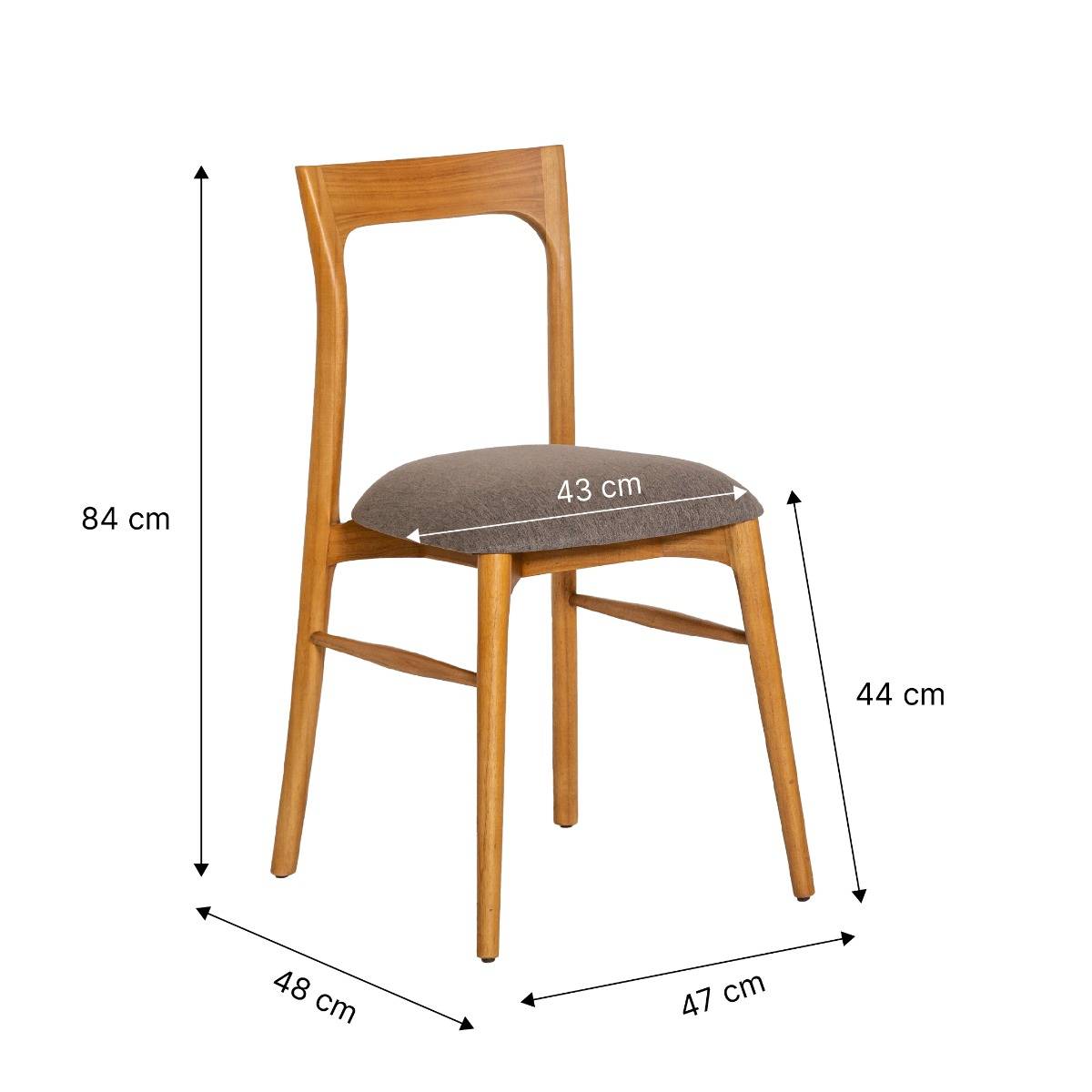Chaise en bois de mindy Suzie (lot de 2)