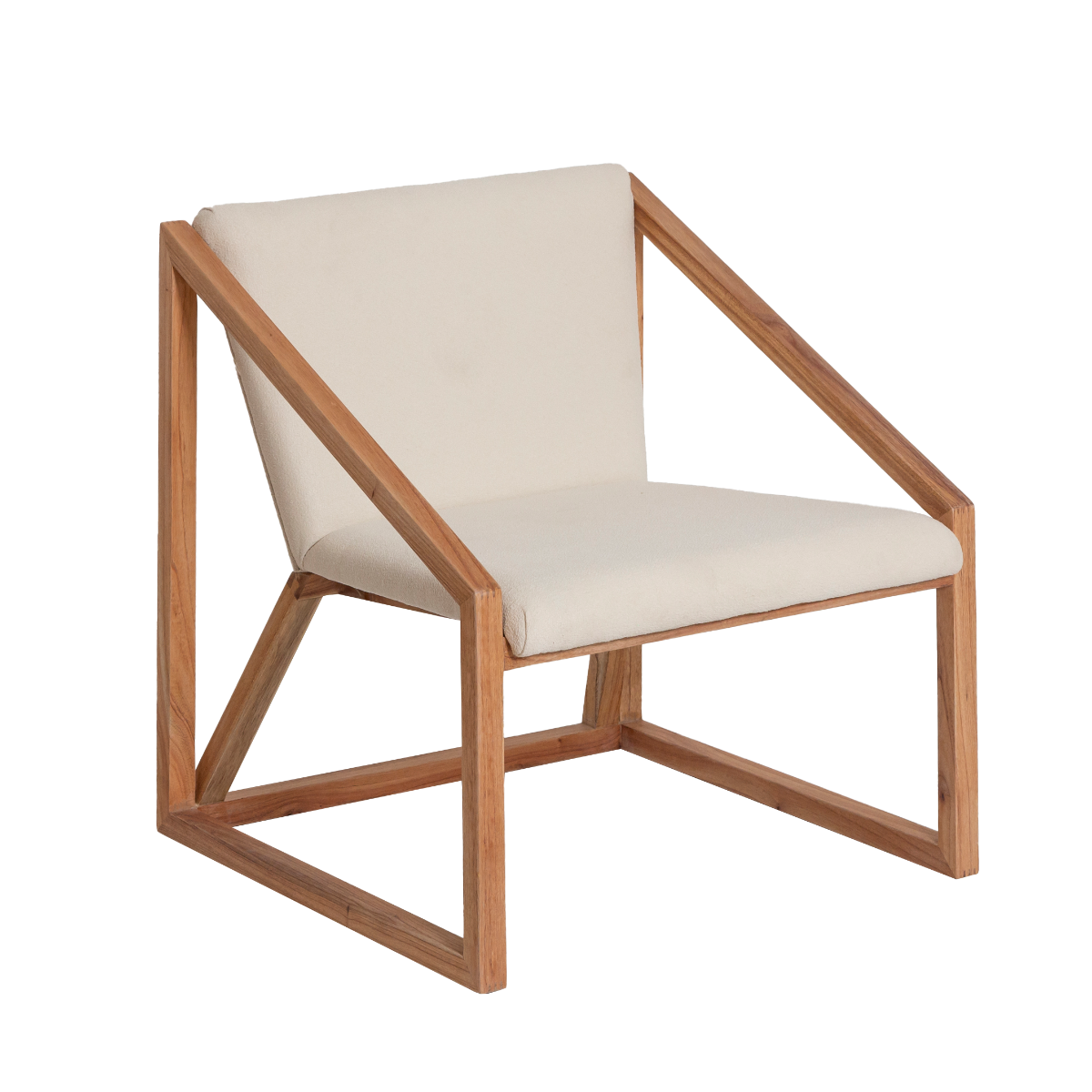 Fauteuil symétrique en bois de mindy Suzie