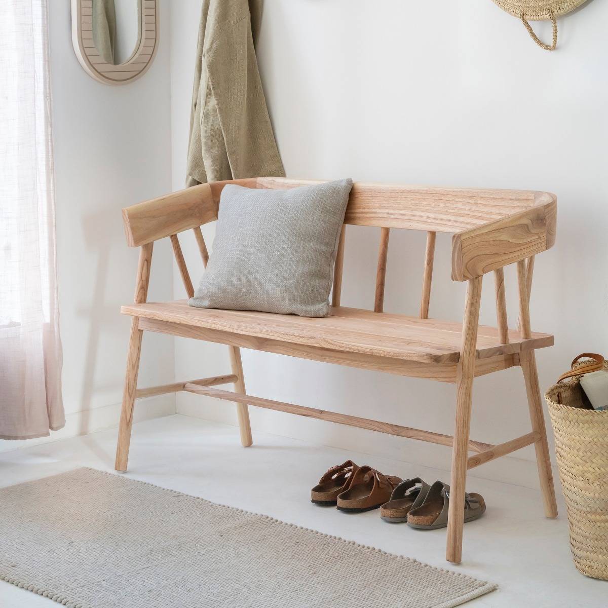 Banc en bois de teck brut June