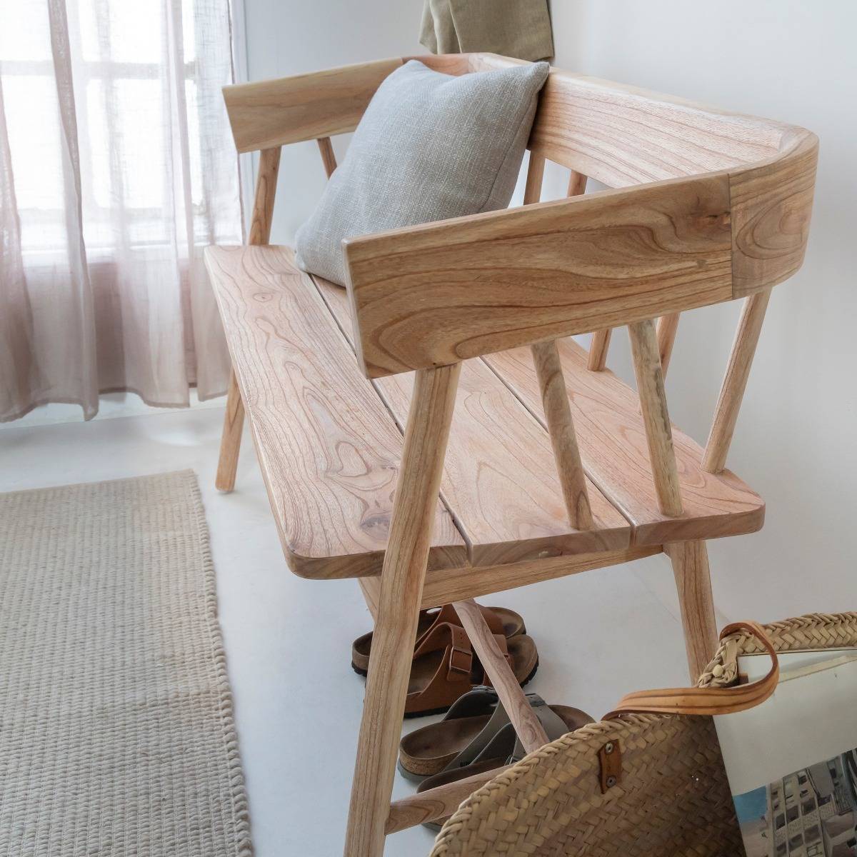 Banc en bois de teck brut June