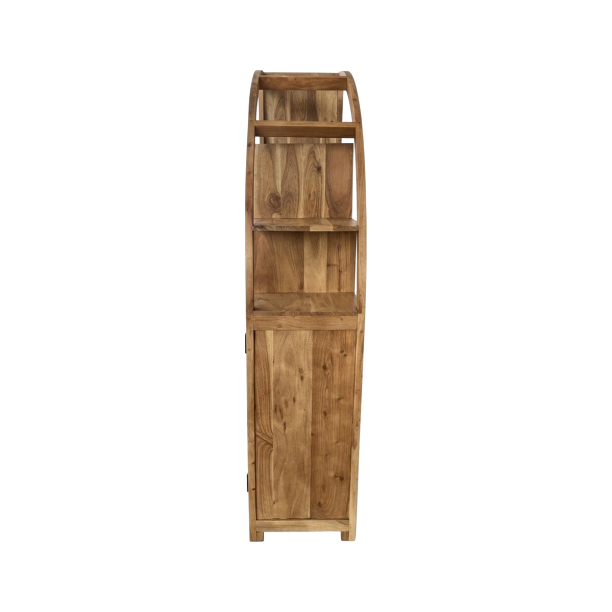 Bibliothèque asymétrique en bois d'acacia Nathan