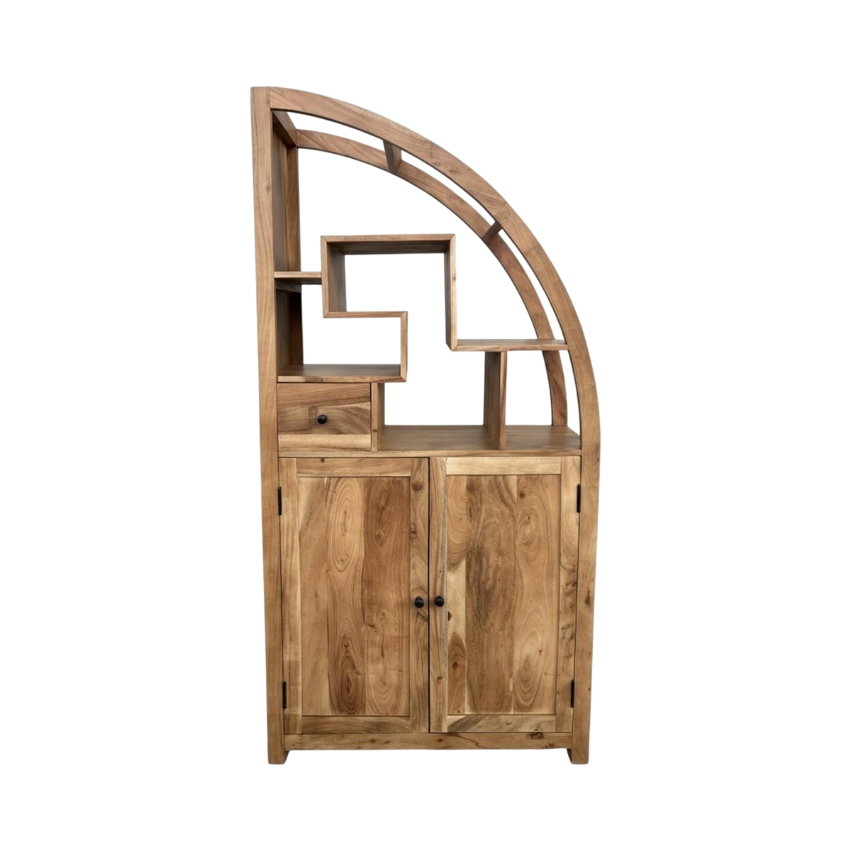 Bibliothèque asymétrique en bois d'acacia Nathan