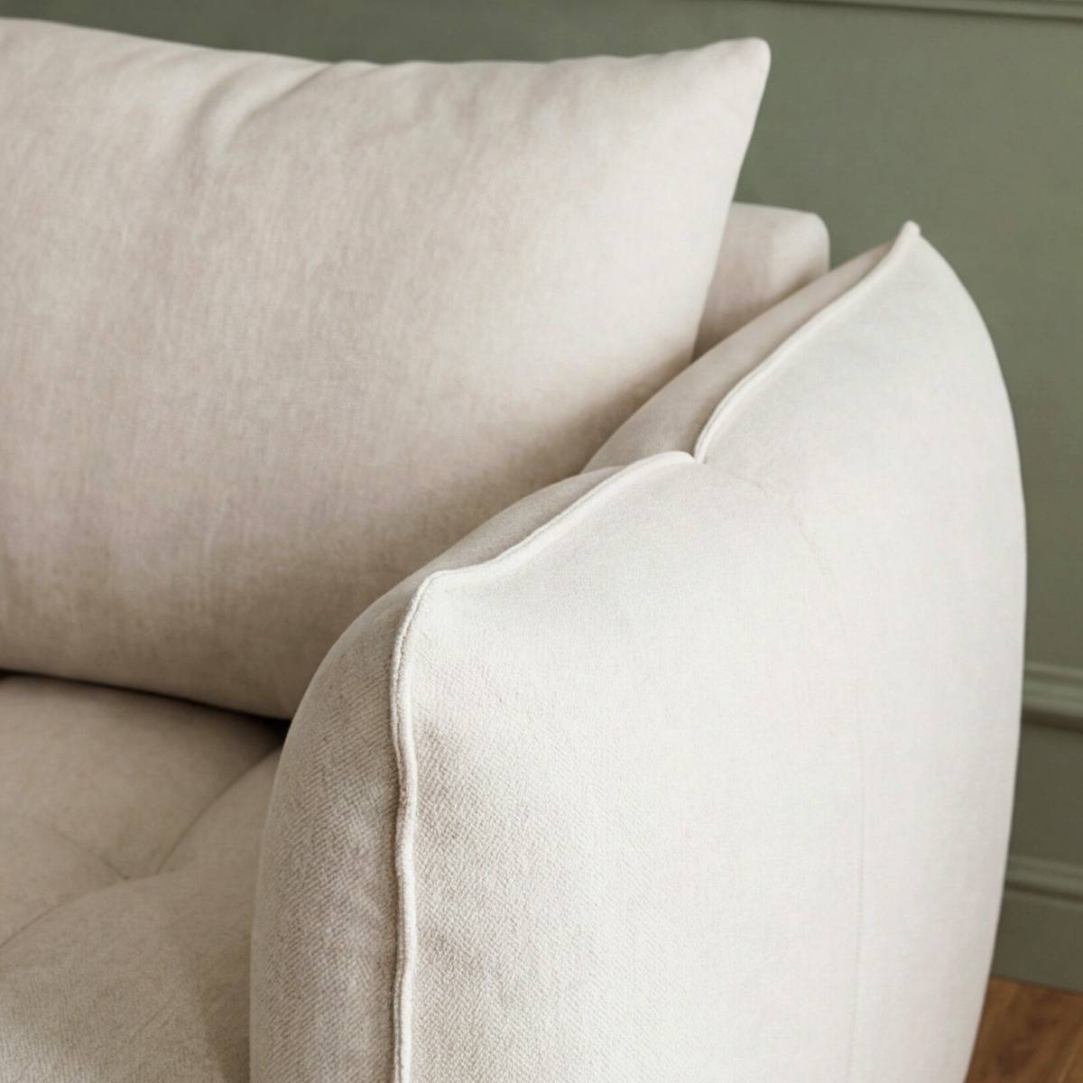 Canapé en tissu beige Kaori