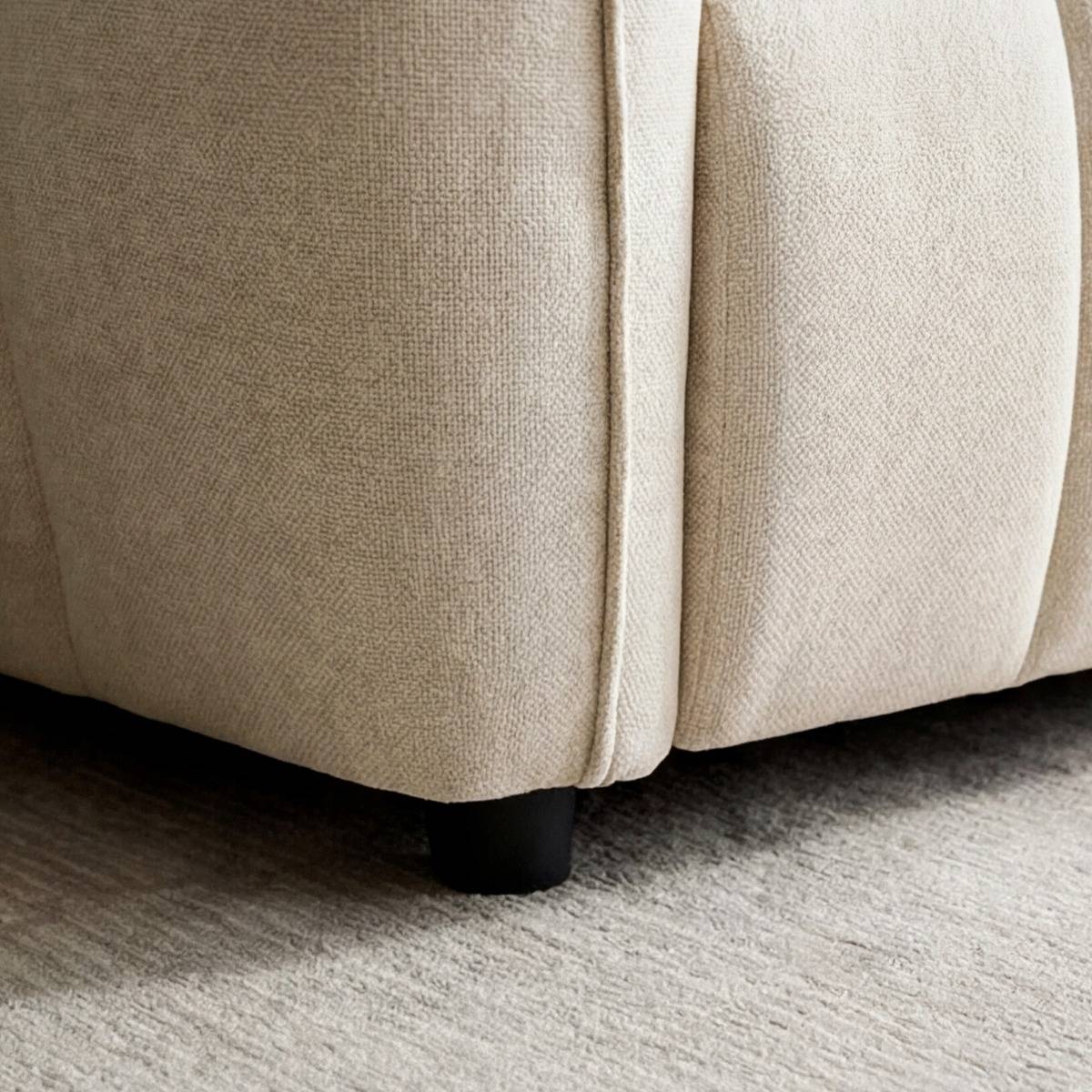 Canapé en tissu beige Kaori