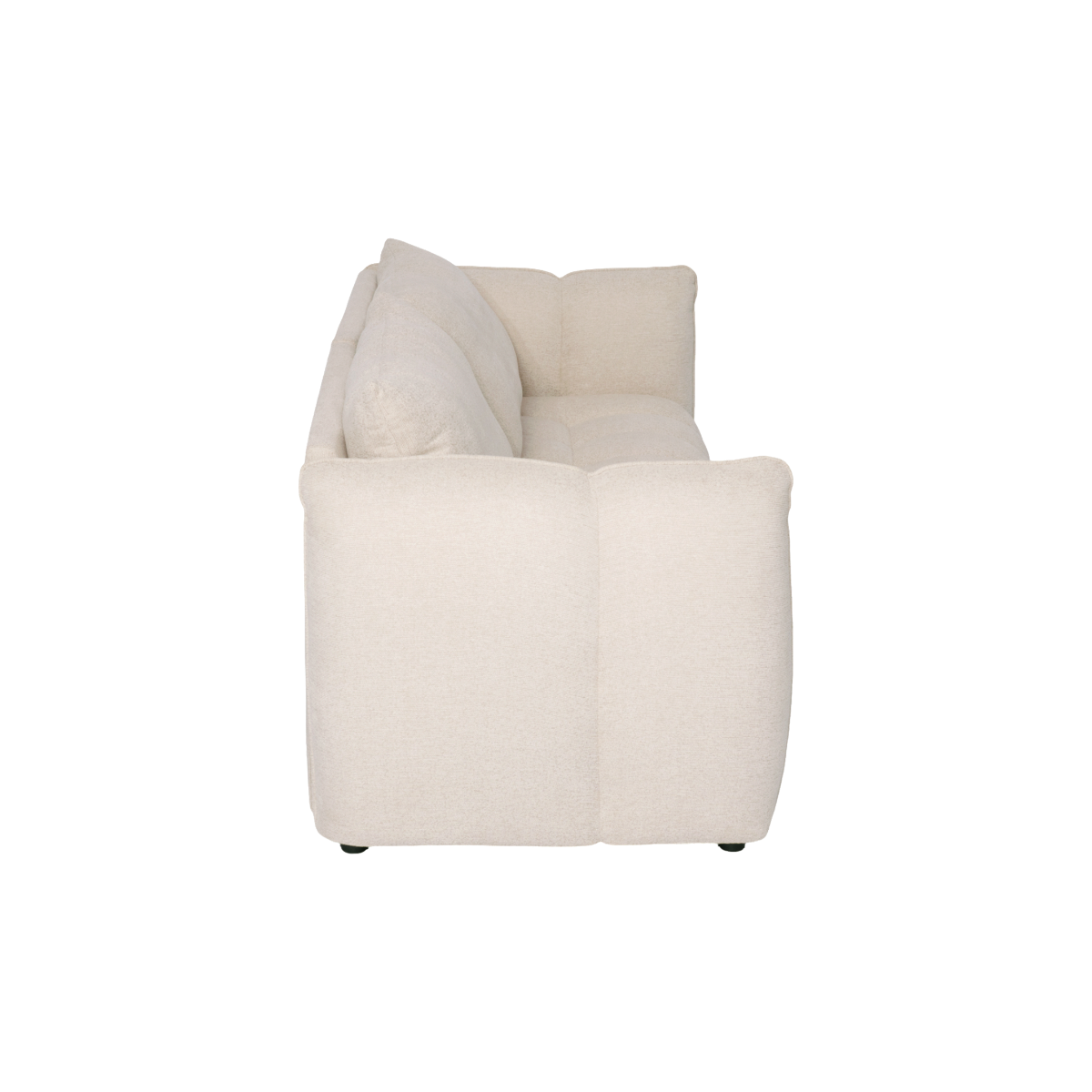 Canapé en tissu beige 3 places Kaori