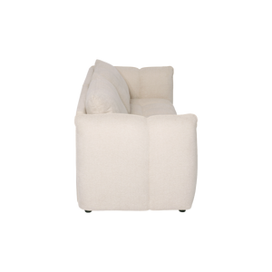 Canapé en tissu beige 3 places Kaori