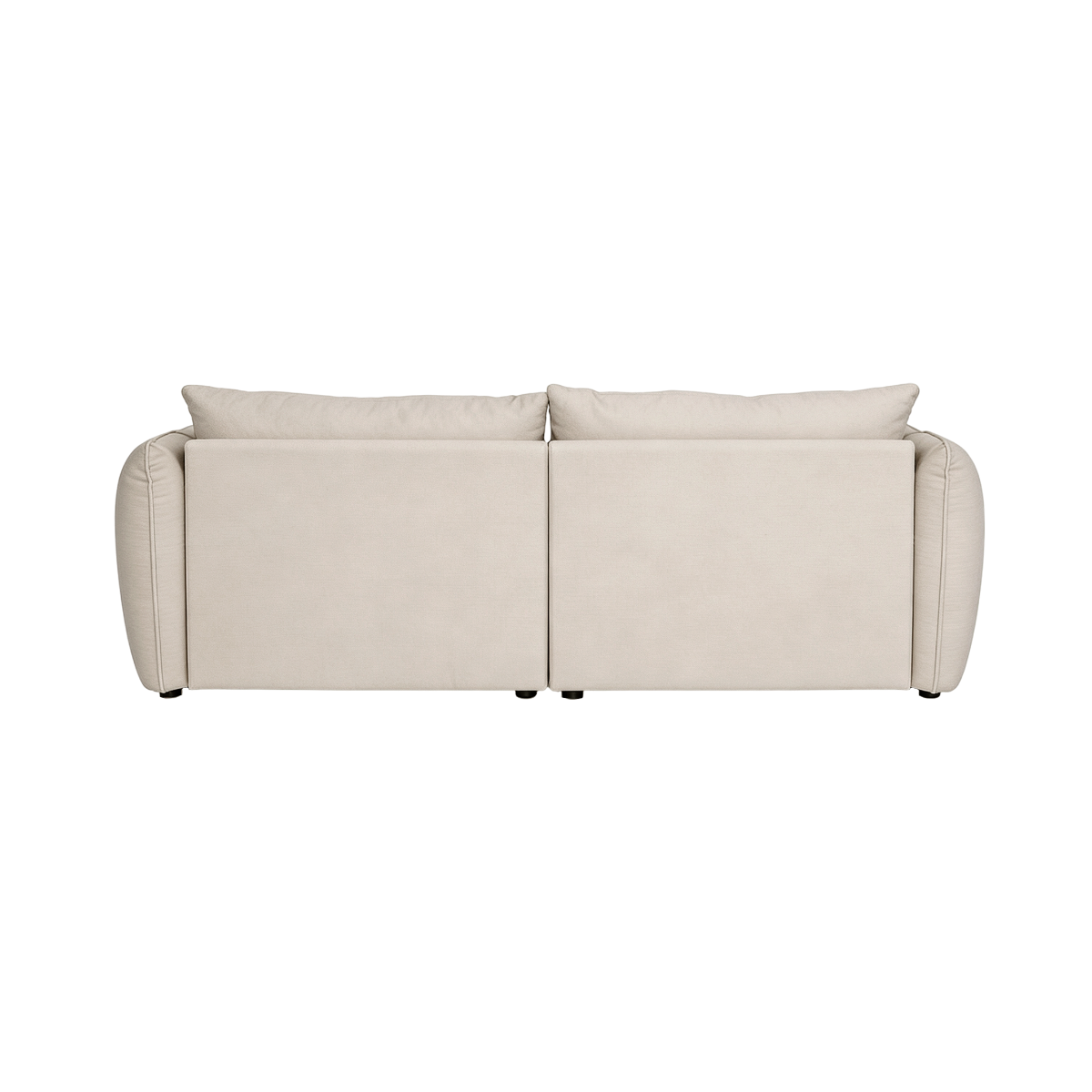 Canapé en tissu beige 3 places Kaori