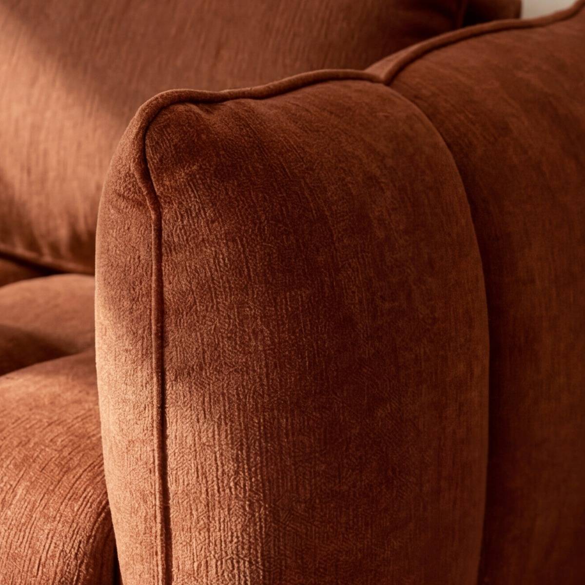 Canapé en tissu terracotta Kaori