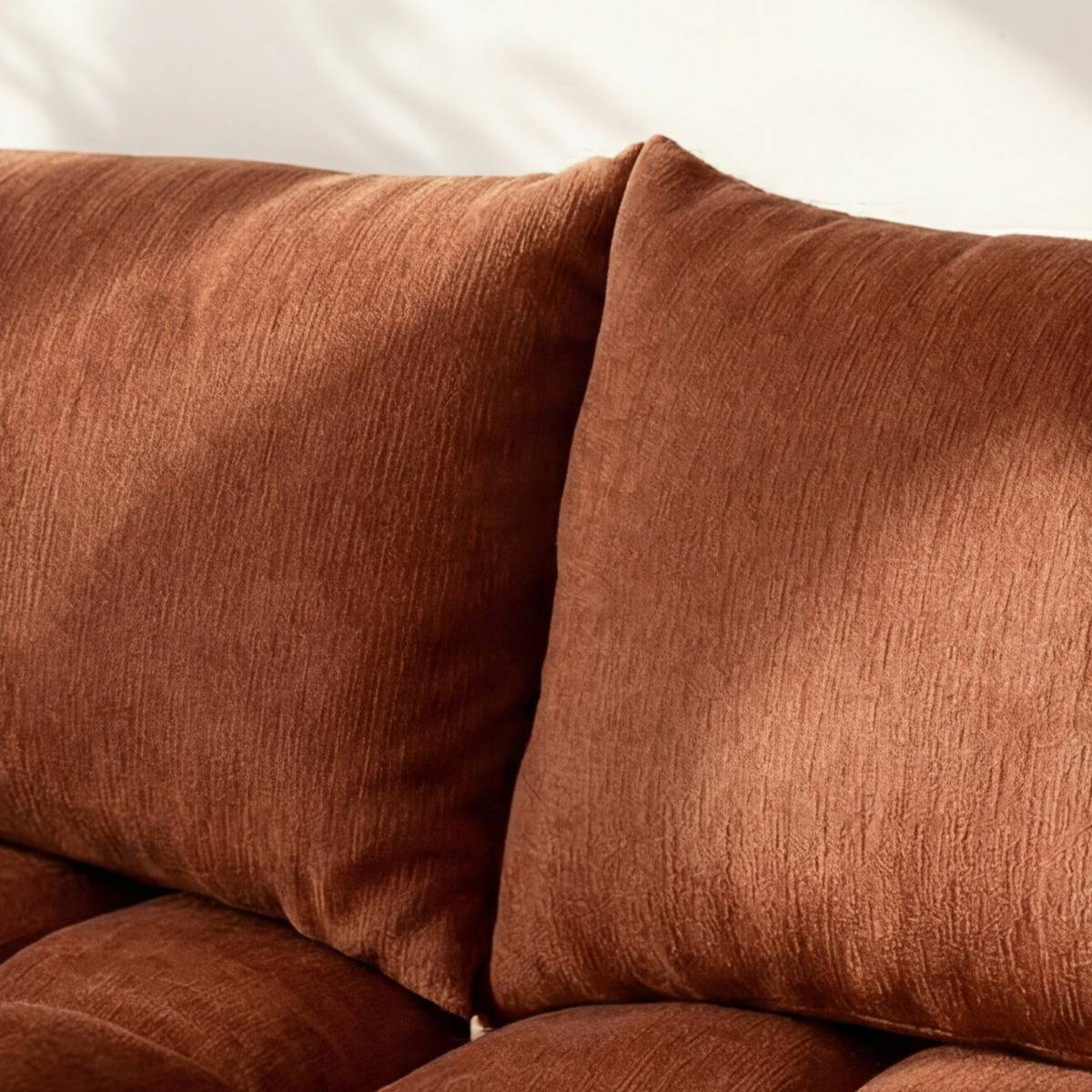 Canapé en tissu terracotta Kaori