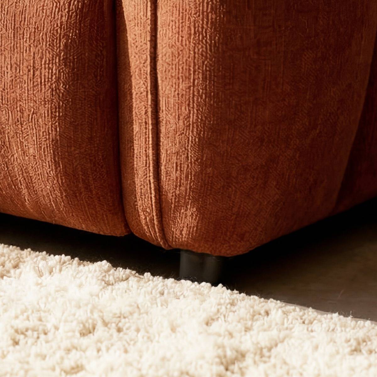 Canapé en tissu terracotta Kaori