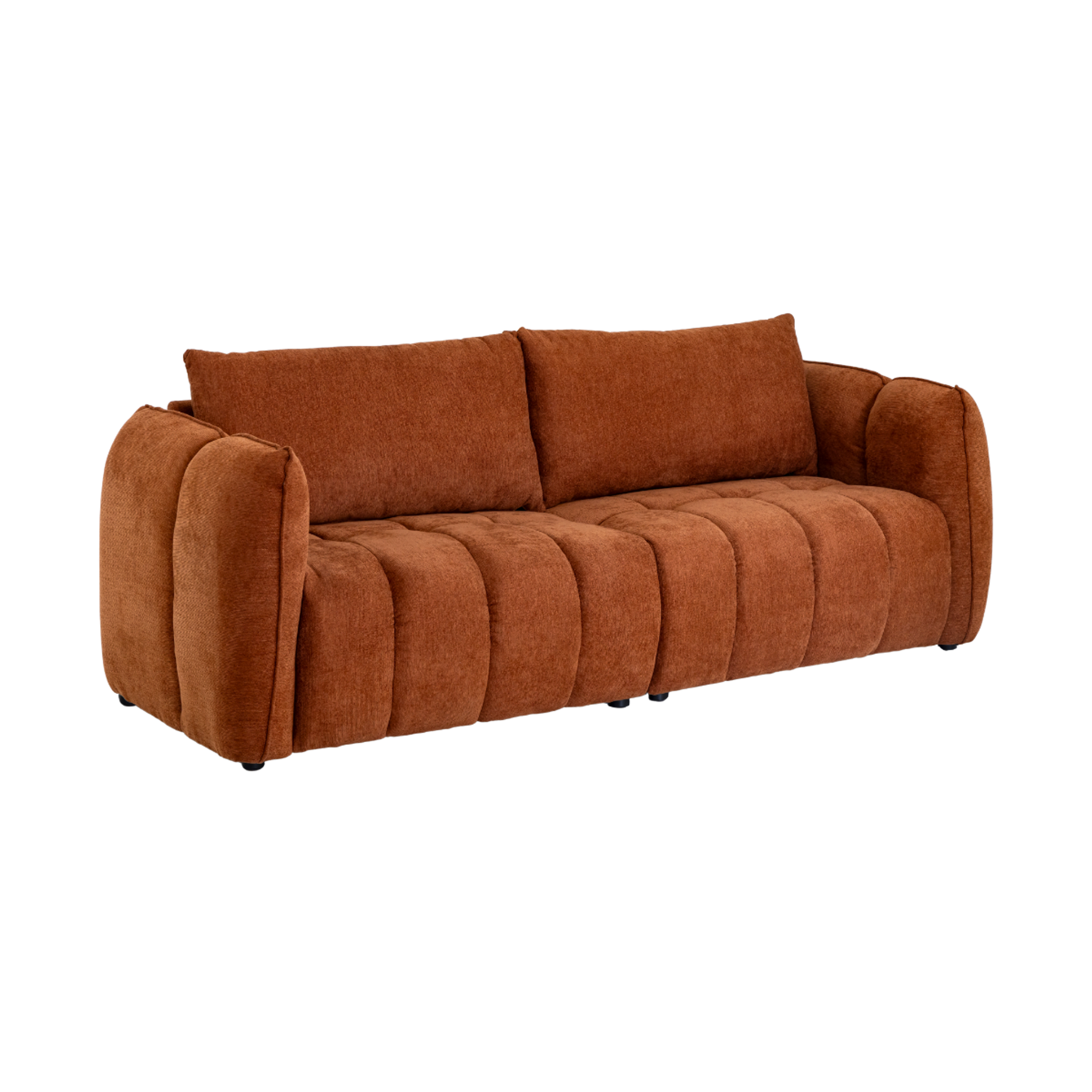 Canapé en tissu terracotta Kaori