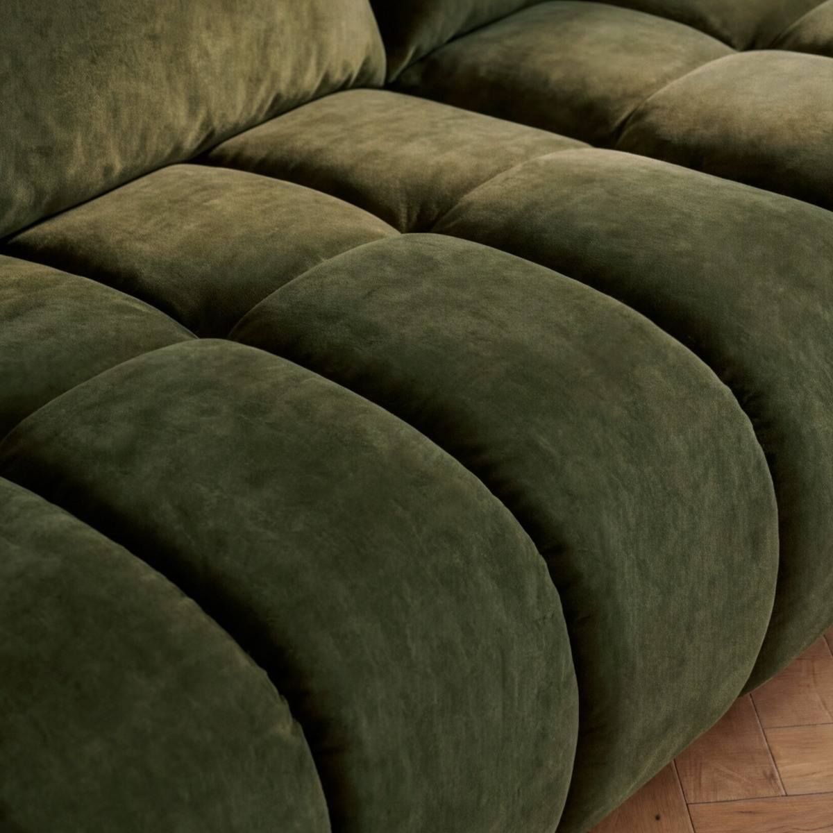 Canapé en velours vert Kaori