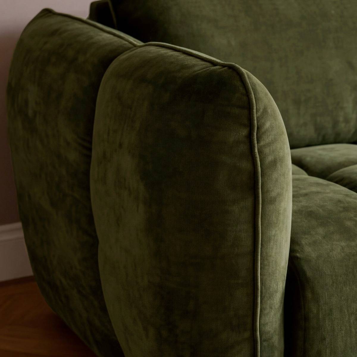 Canapé en velours vert Kaori