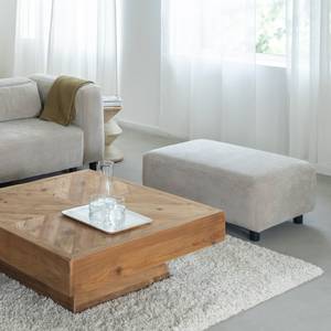 Canapé d'angle beige en tissu Caroline