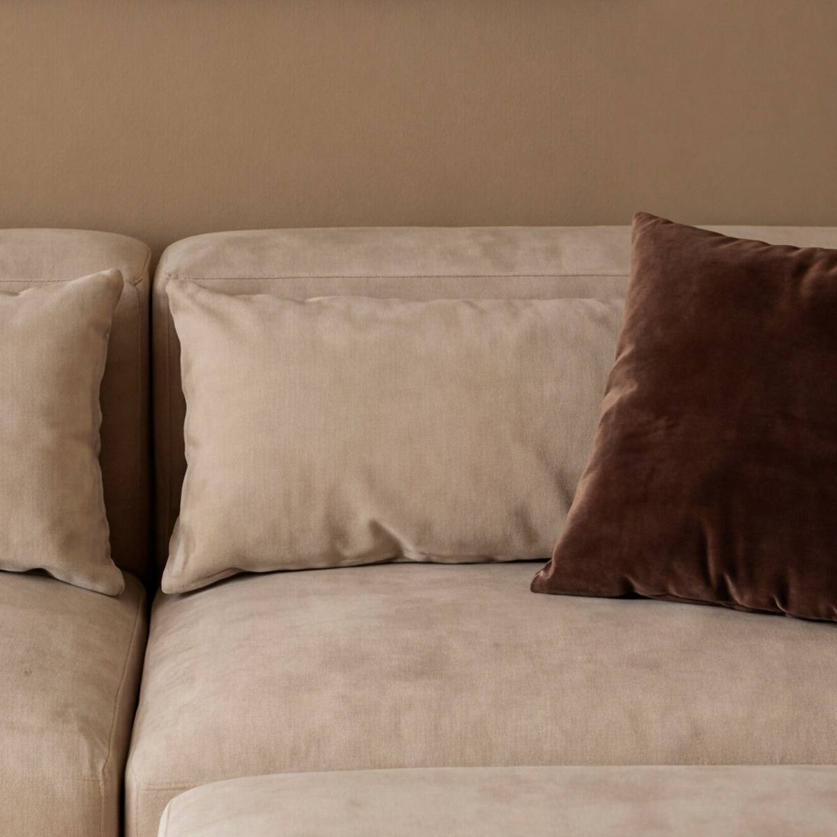 Canapé d'angle beige Solyne