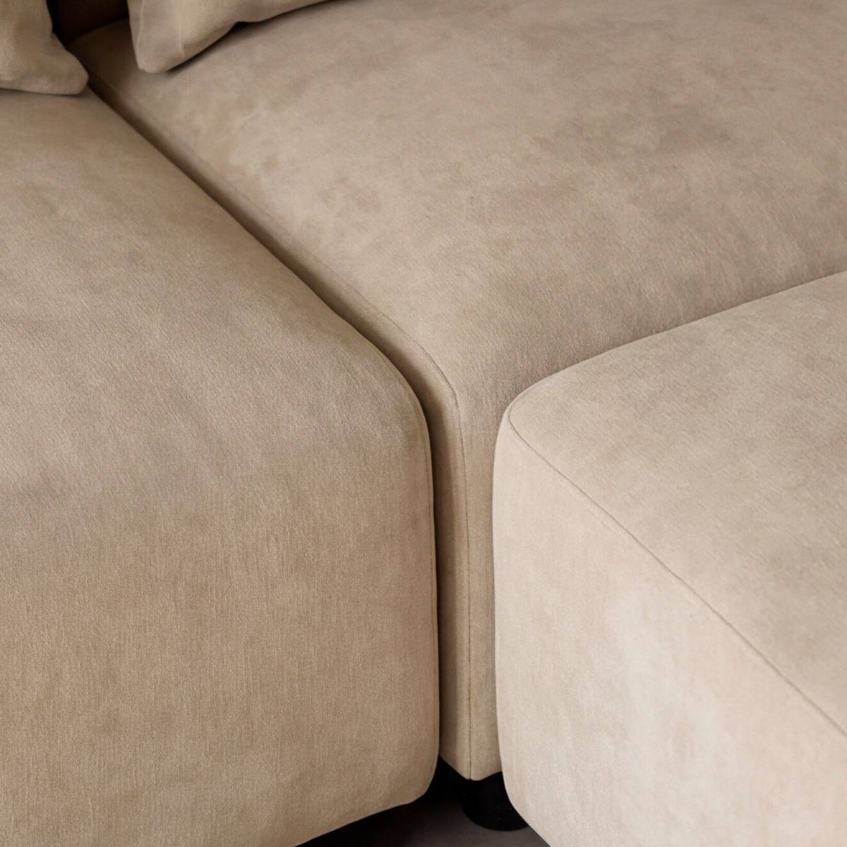 Canapé d'angle beige Solyne