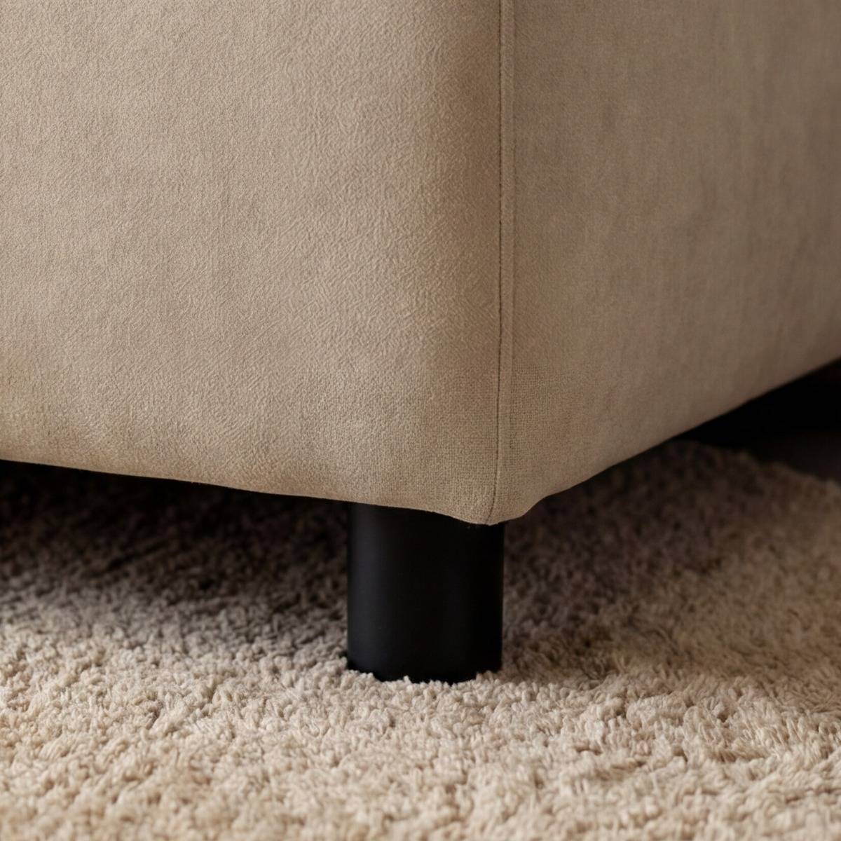 Canapé d'angle beige Solyne