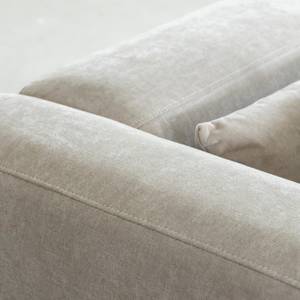 Canapé d'angle beige en tissu Caroline
