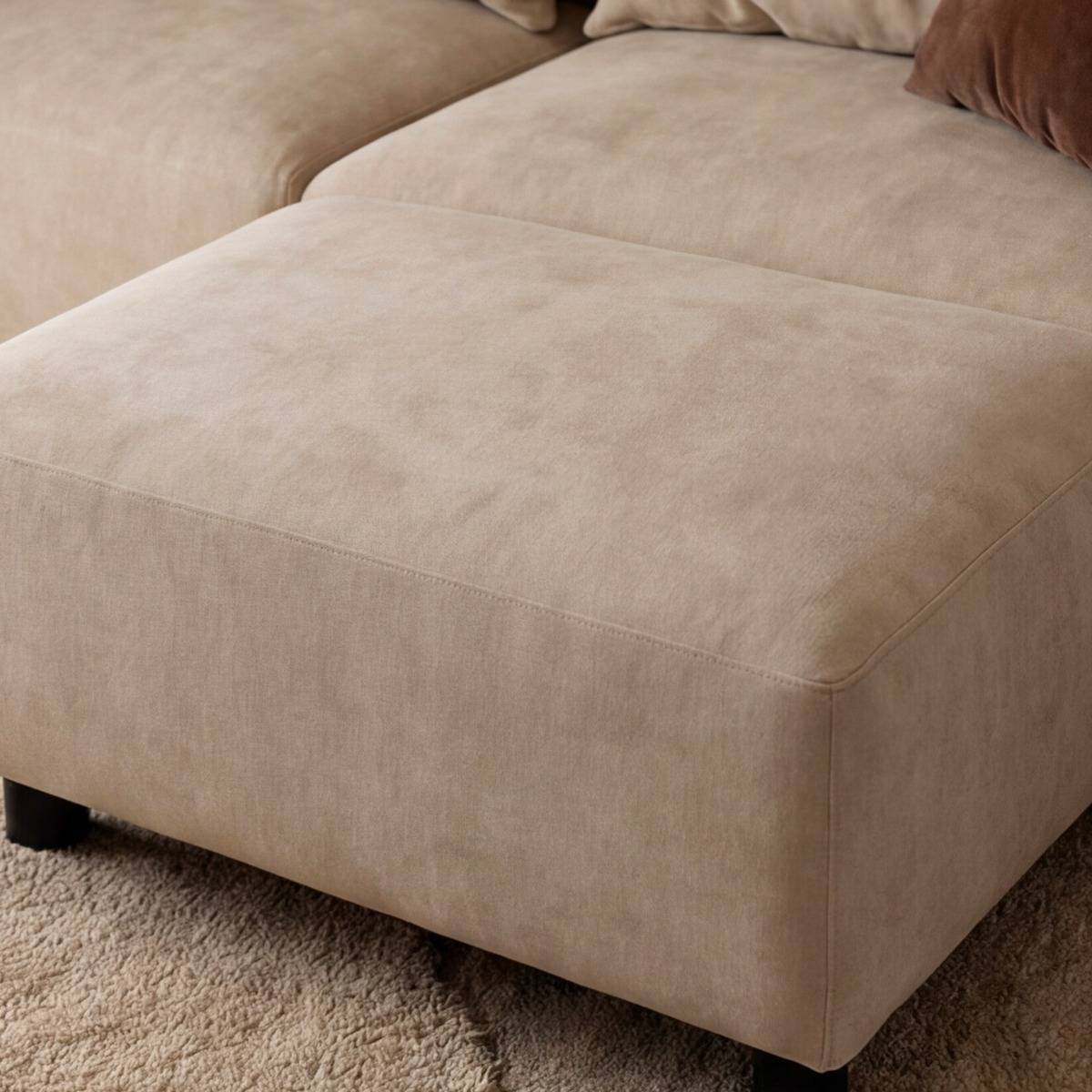 Canapé d'angle beige Solyne