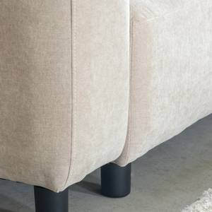 Canapé d'angle beige en tissu Caroline