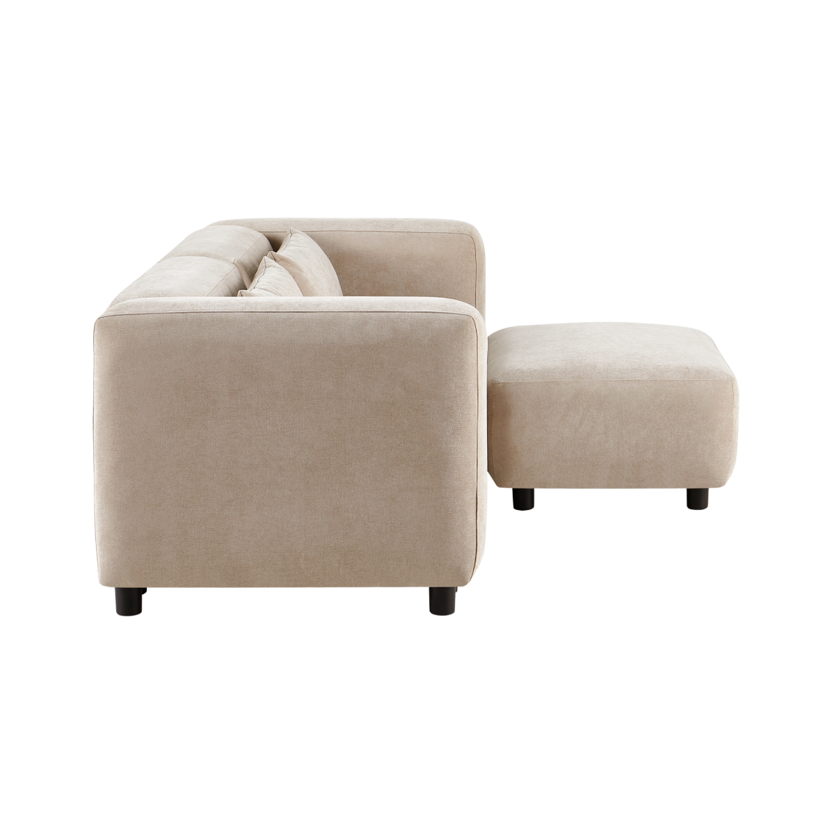 Canapé d'angle beige Solyne