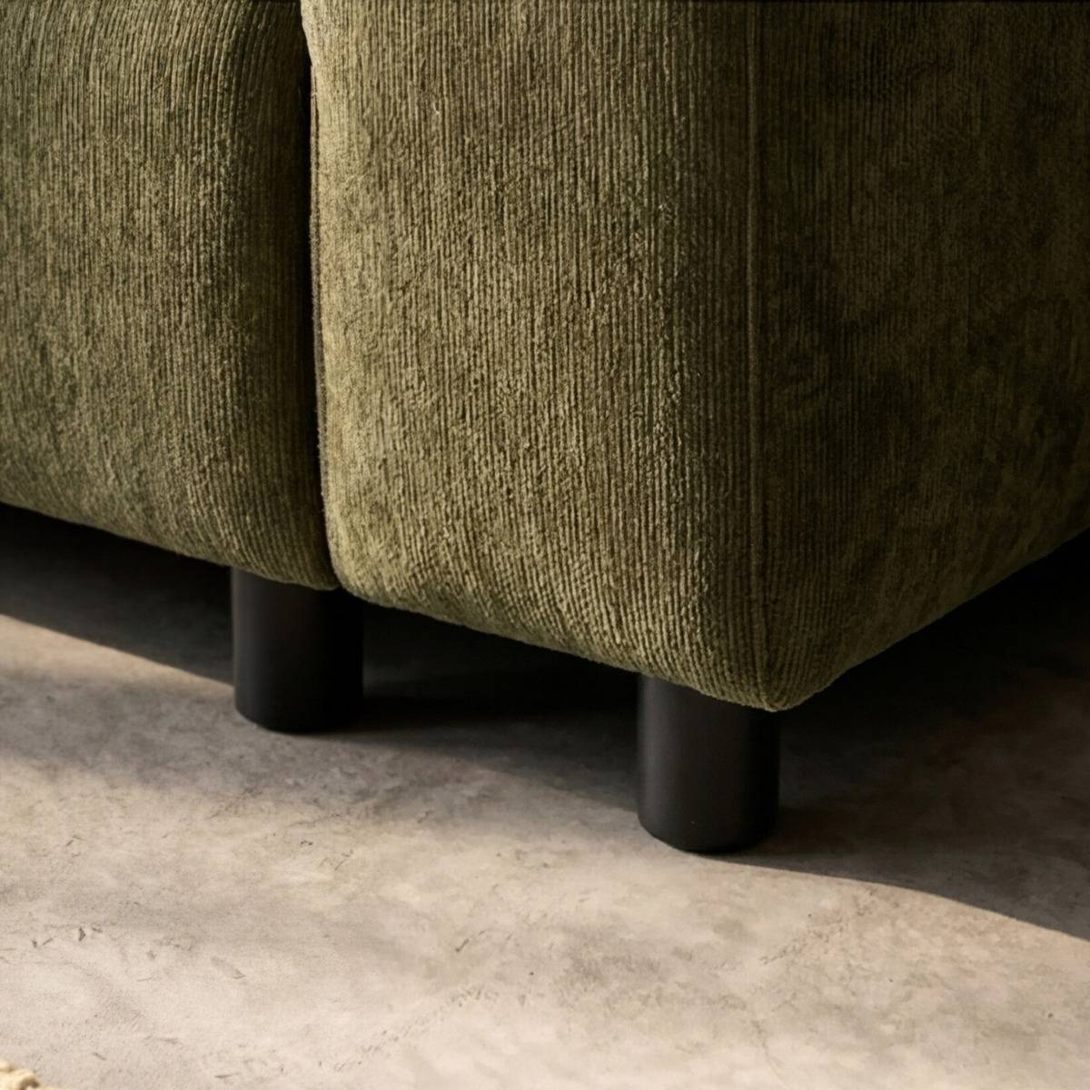 Canapé en tissu vert Solyne