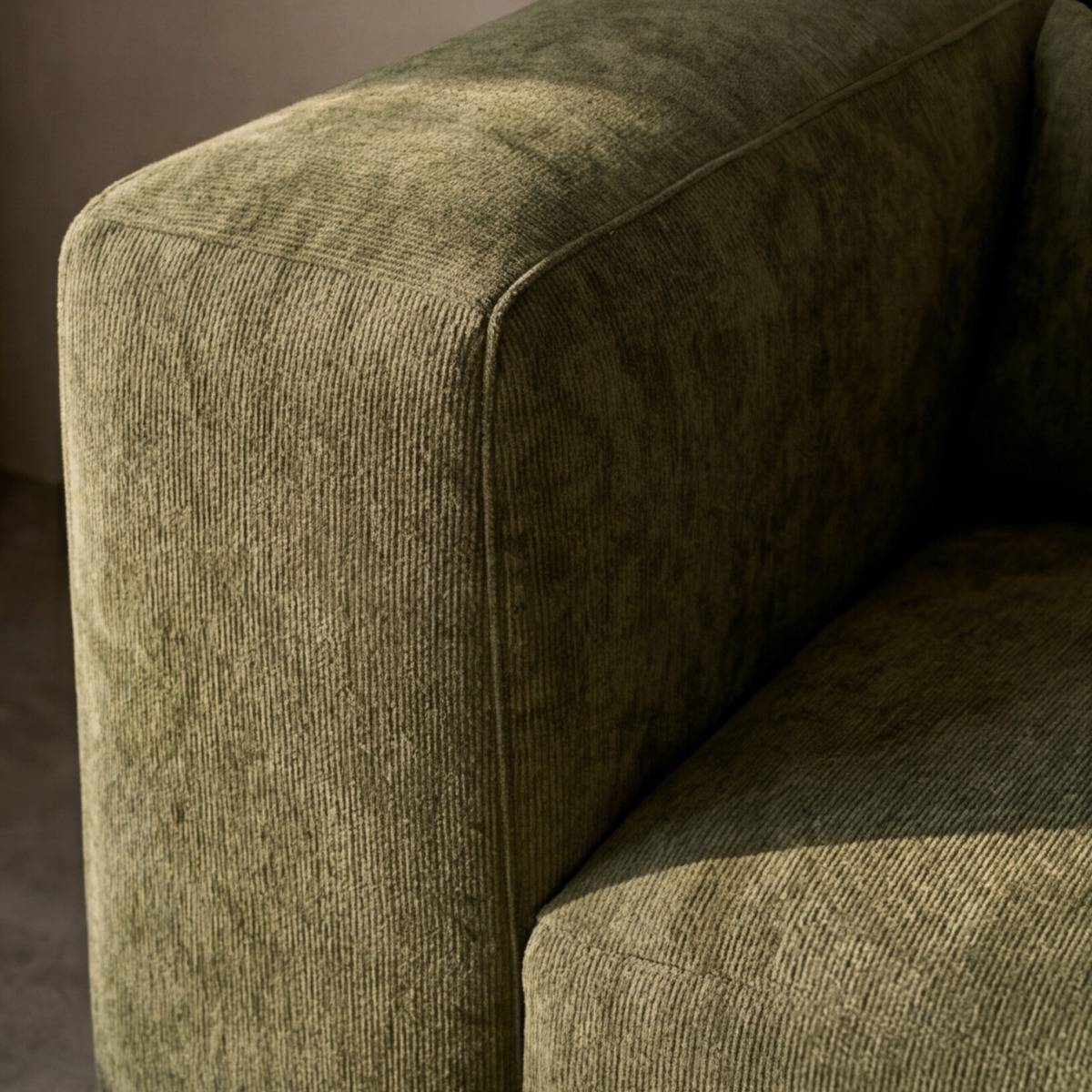 Canapé en tissu vert Solyne