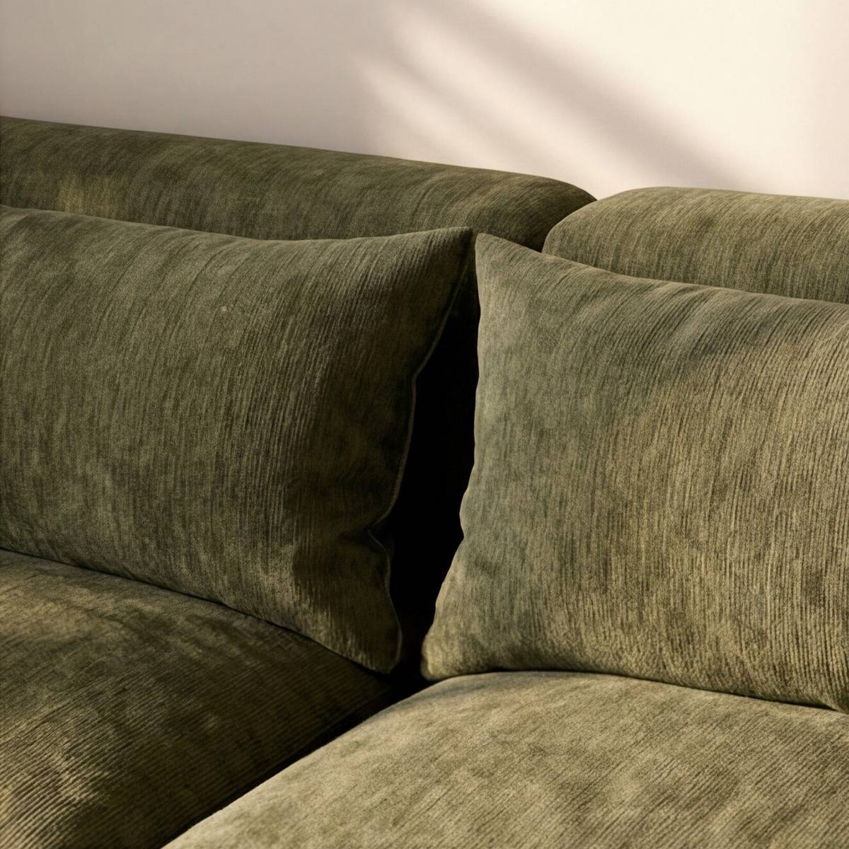 Canapé en tissu vert Solyne