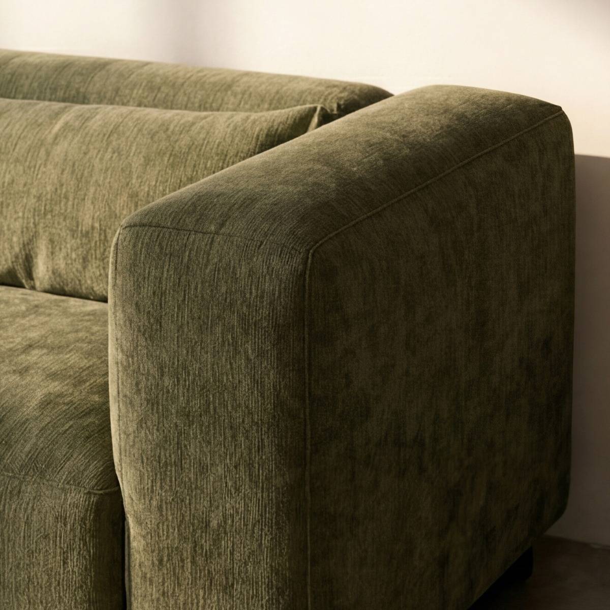 Canapé en tissu vert Solyne