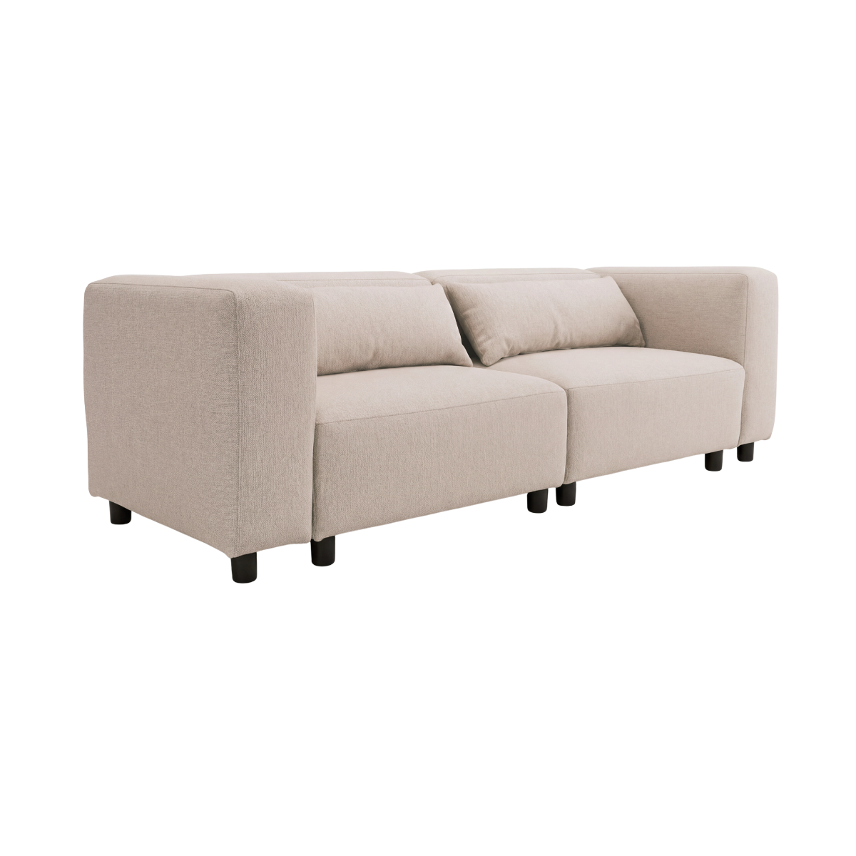 Canapé en tissu beige Solyne