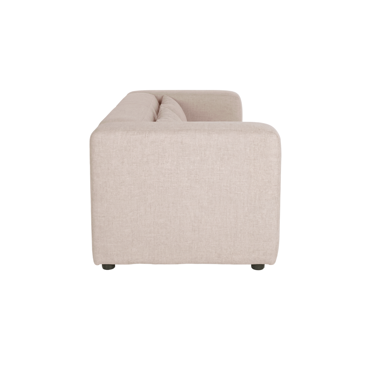 Canapé en tissu beige 3 places Caroline