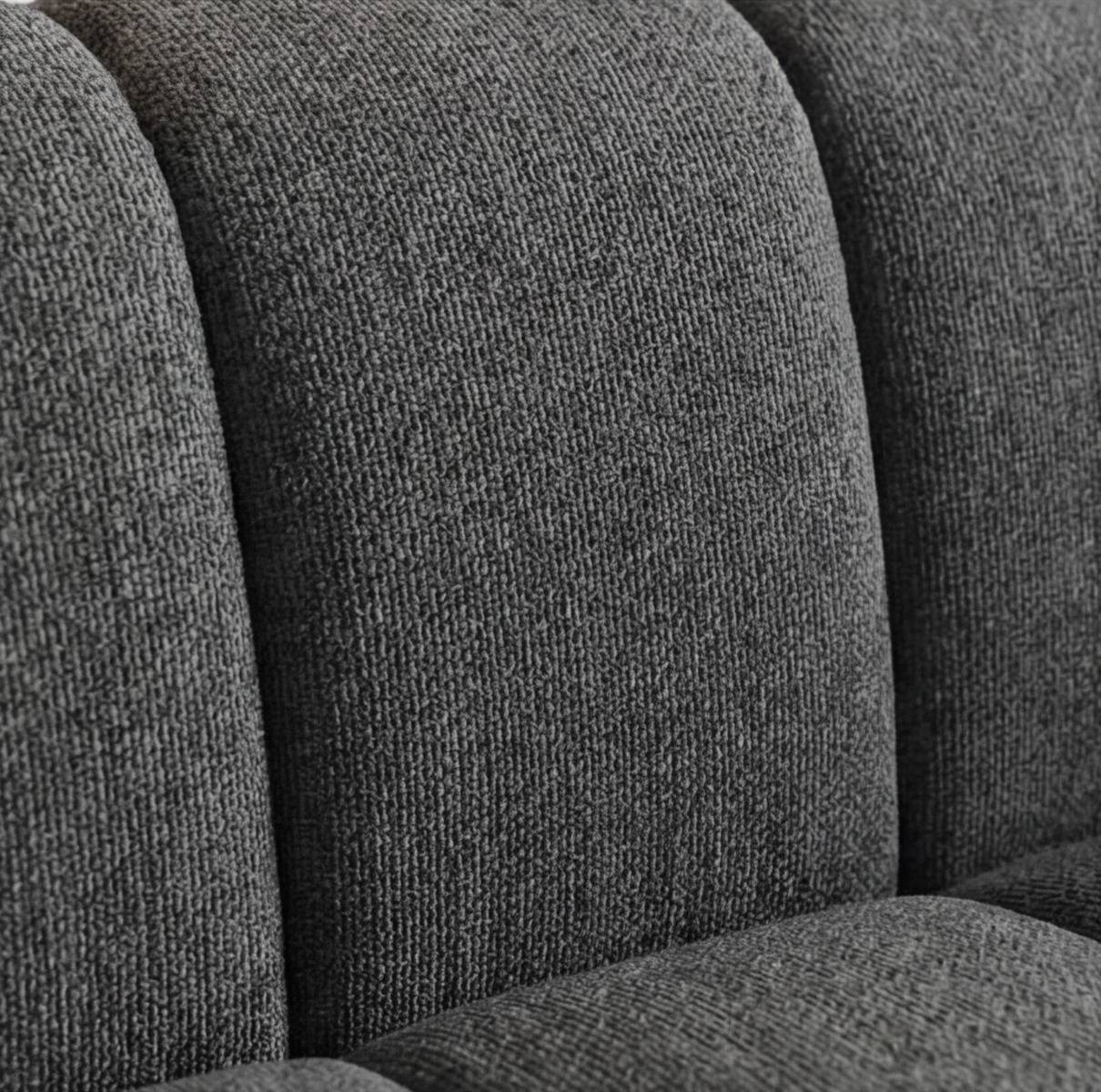 Canapé d'angle gauche en tissu anthracite Davis