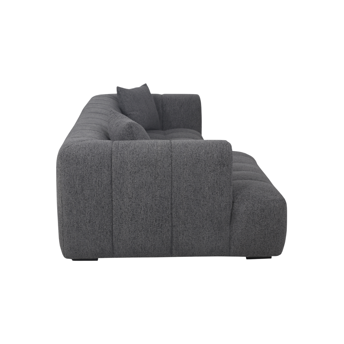 Canapé d'angle gauche en tissu anthracite Davis