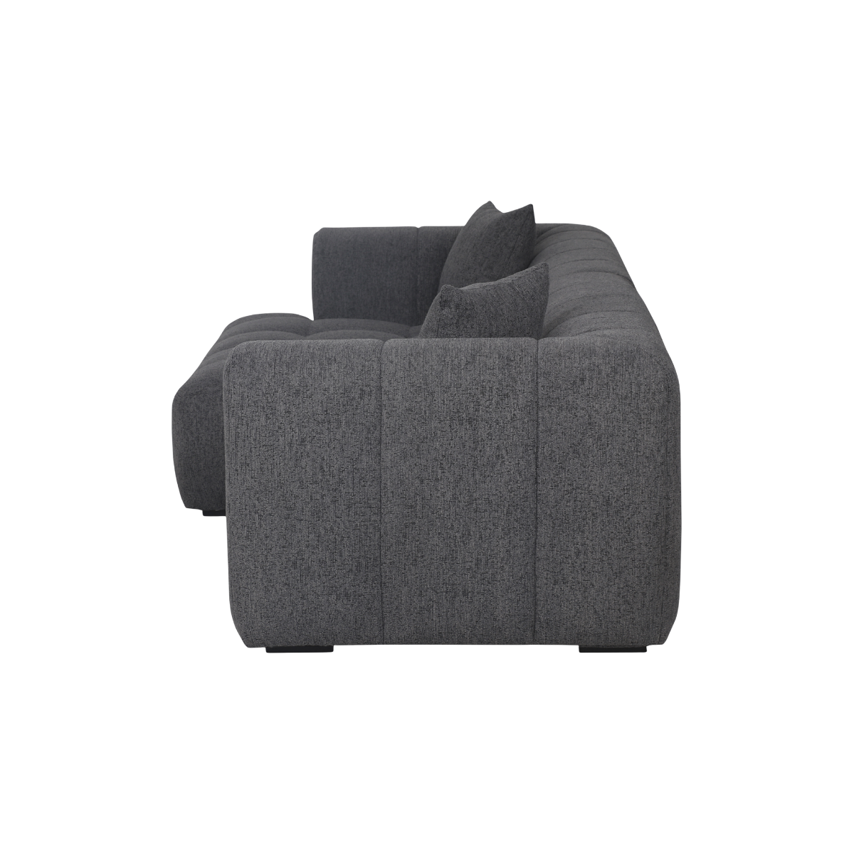 Canapé d'angle gauche en tissu anthracite Davis