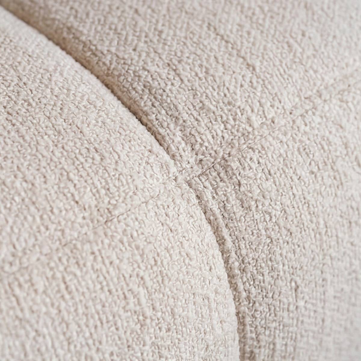 Canapé d'angle gauche en tissu beige Davis