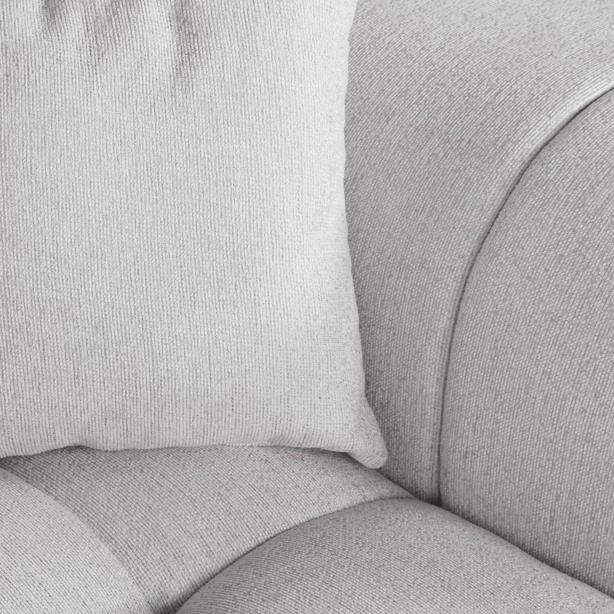 Canapé d'angle gauche en tissu gris clair Davis