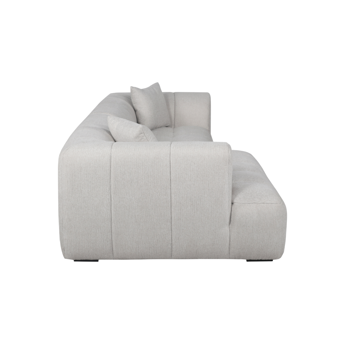 Canapé d'angle gauche en tissu gris clair Davis