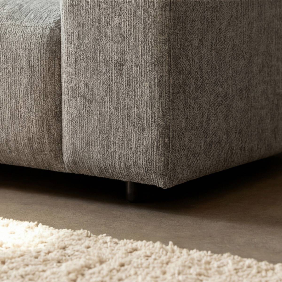 Canapé en tissu gris clair Eydan