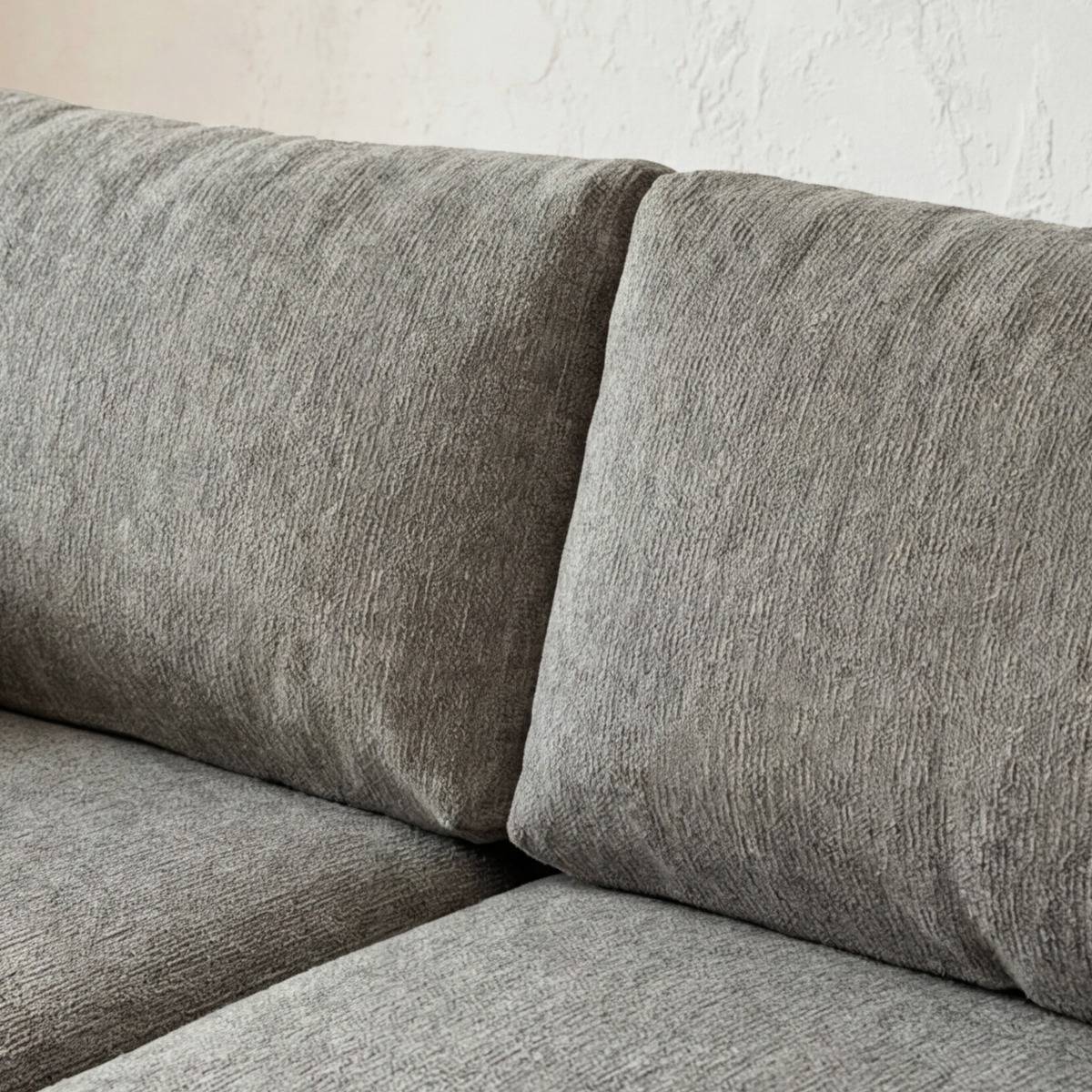 Canapé en tissu gris clair Eydan