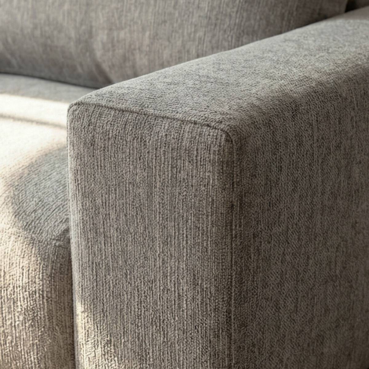 Canapé en tissu gris clair Eydan