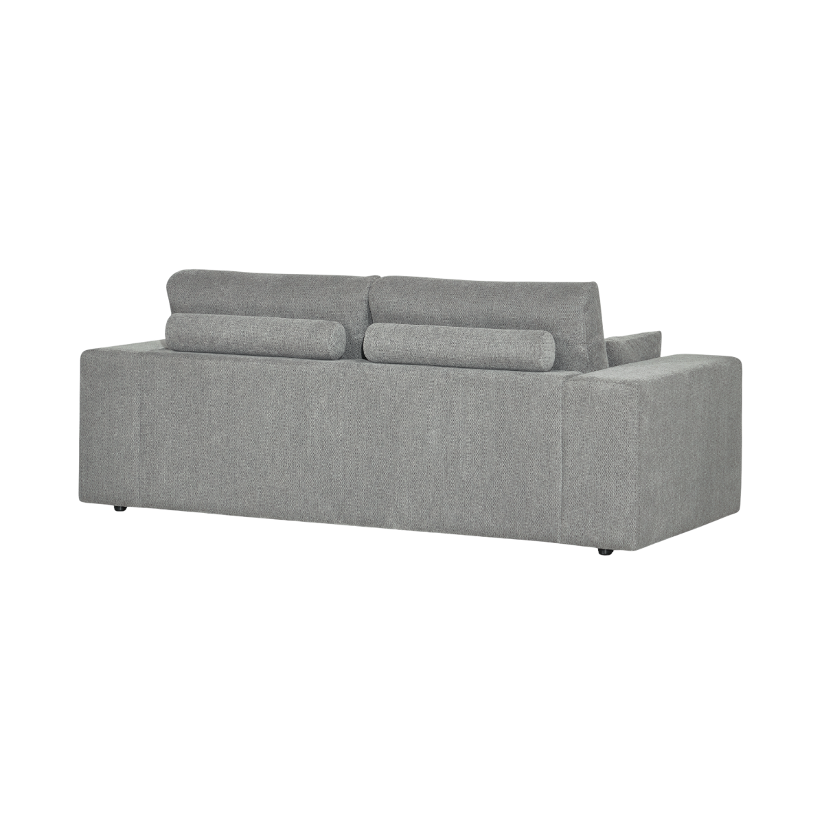 Canapé en tissu gris clair et pieds en bois Eydan
