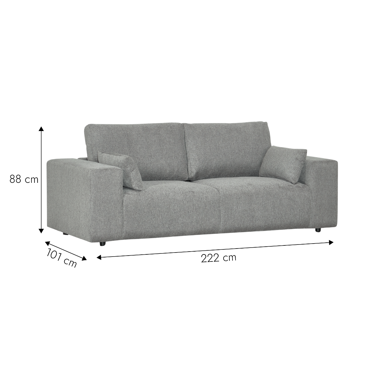 Canapé en tissu gris clair Eydan