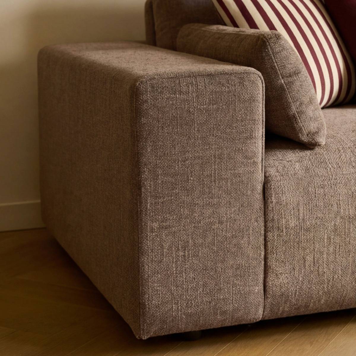 Canapé en tissu marron clair Eydan