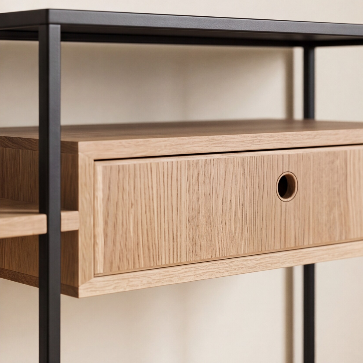 Console en bois et métal Ortense