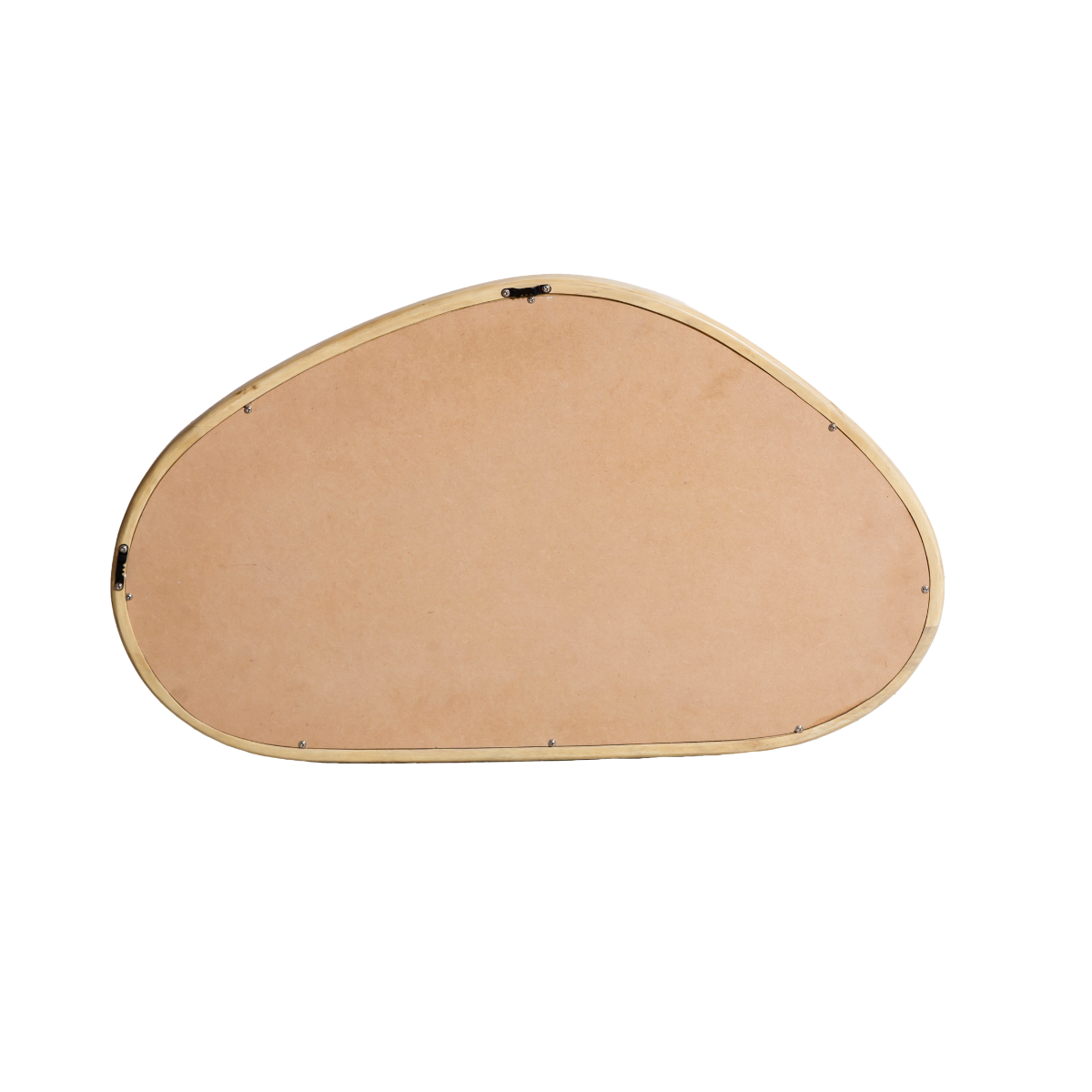 Miroir abstrait en bois de manguier clair Marley